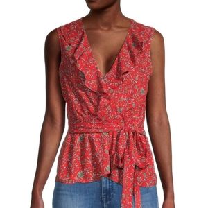 NWT Max Studio Sleeveless Blouse Tie Around Waist Medium